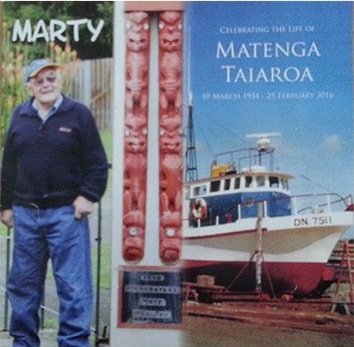 Matenga Taiaroa 10 March 1934 – 25 February 2016.