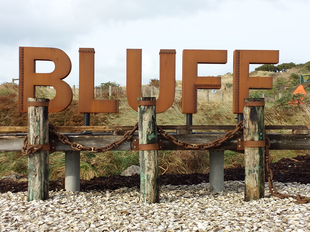 The new Bluff welcome sign.